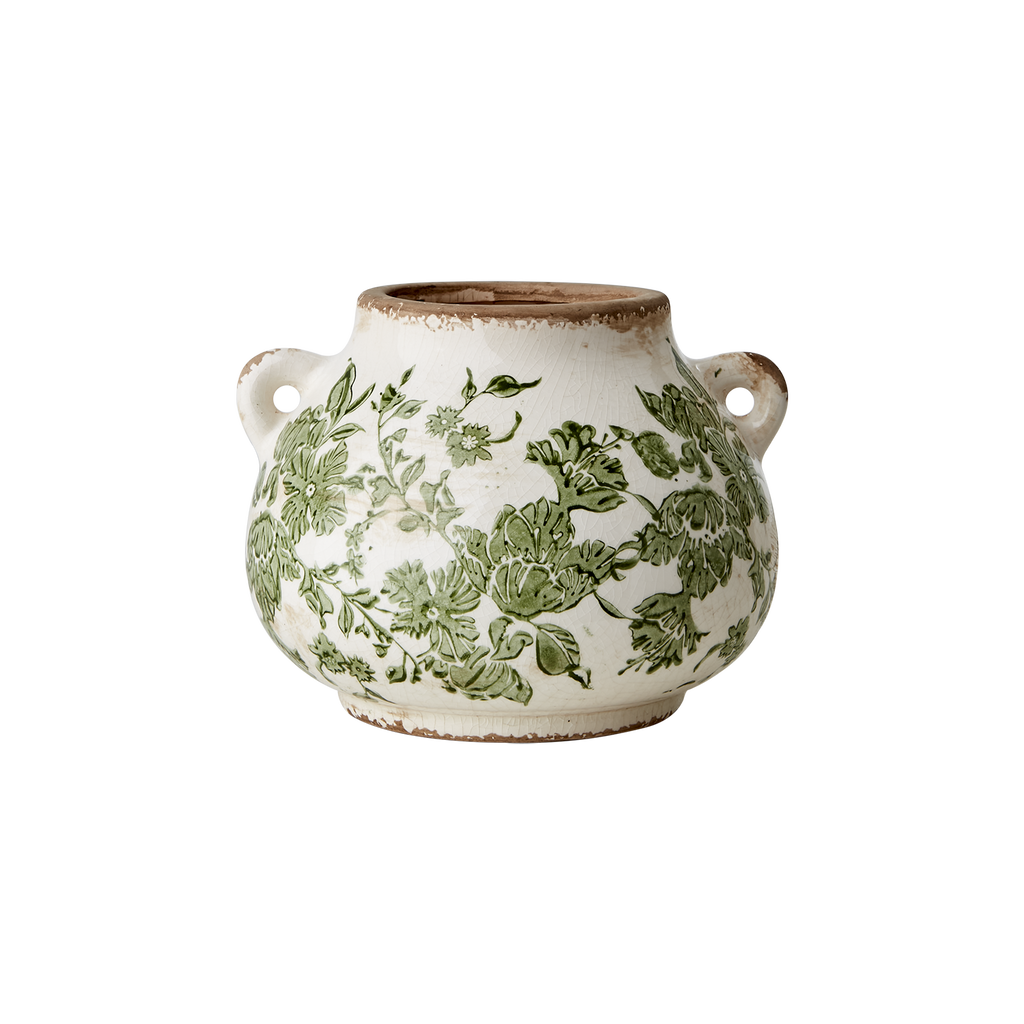 VICTORIA Urna, Vit/grön