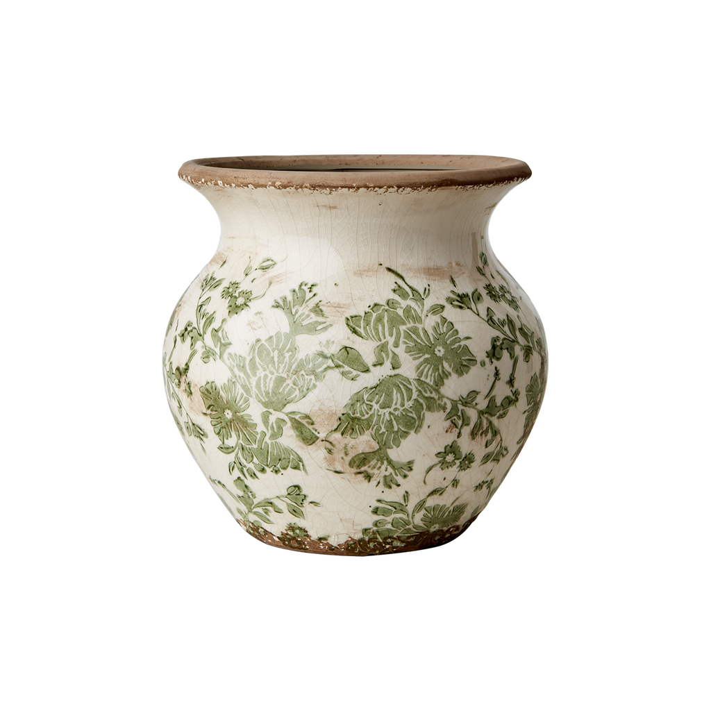 VICTORIA Urna M, Vit/grön